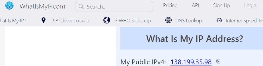 Copy your IP address